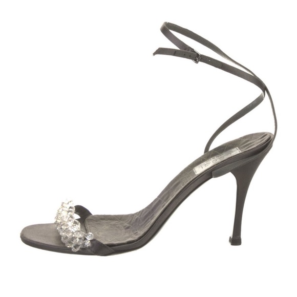 Gucci Satin Strappy with Crystal  beaded Embellishments - Picture 1 of 5